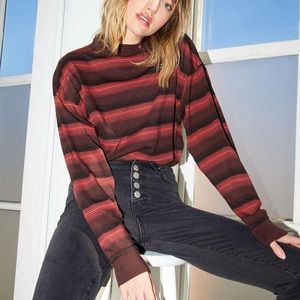 Urban Outfitters Carnaby Striped Crew Neck Basic T